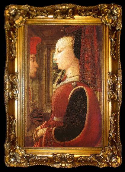 framed  Fra Filippo Lippi Portrait of a Man and a Woman, ta009-2